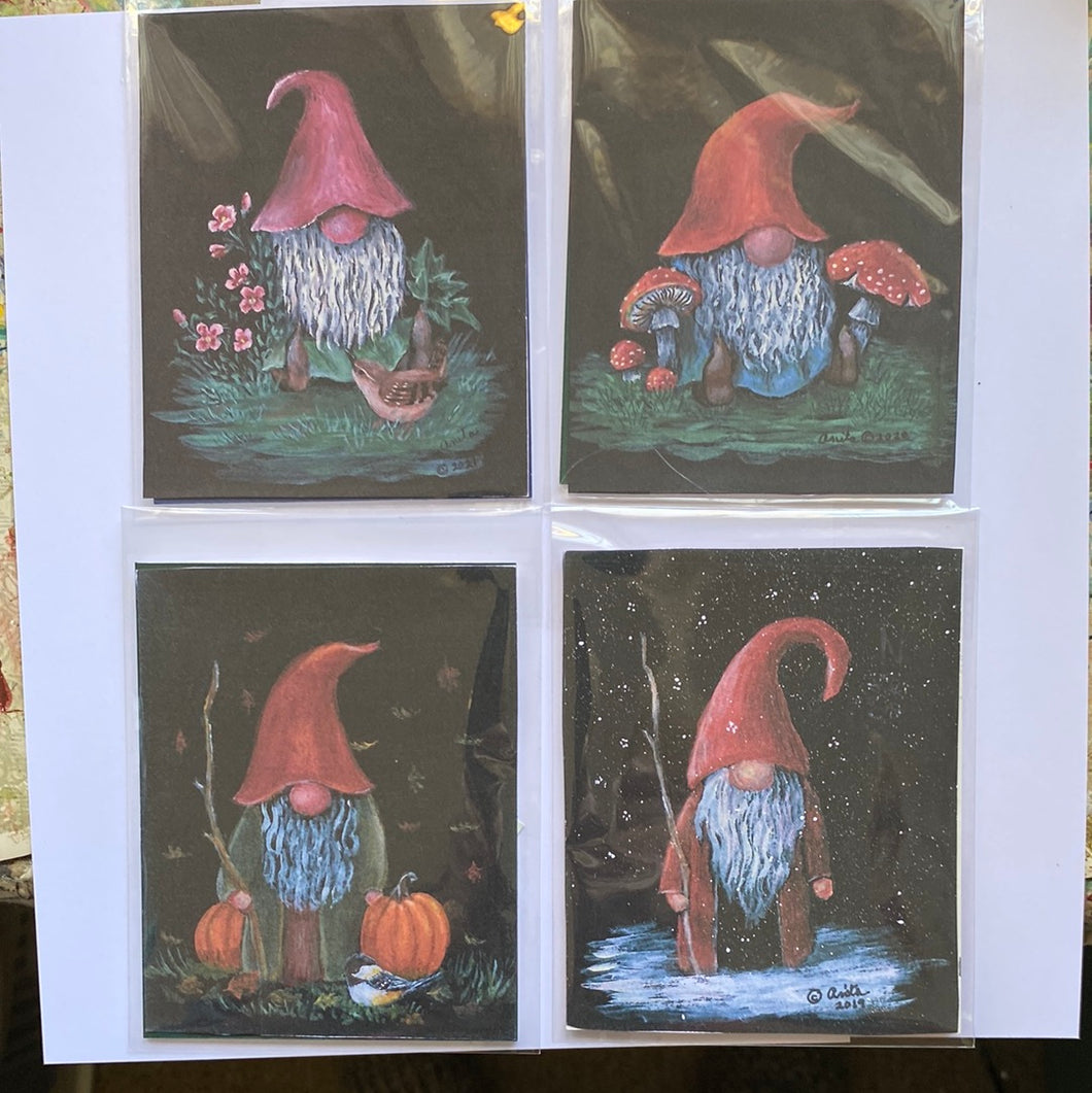 4x5 Gnome prints of four seasons
