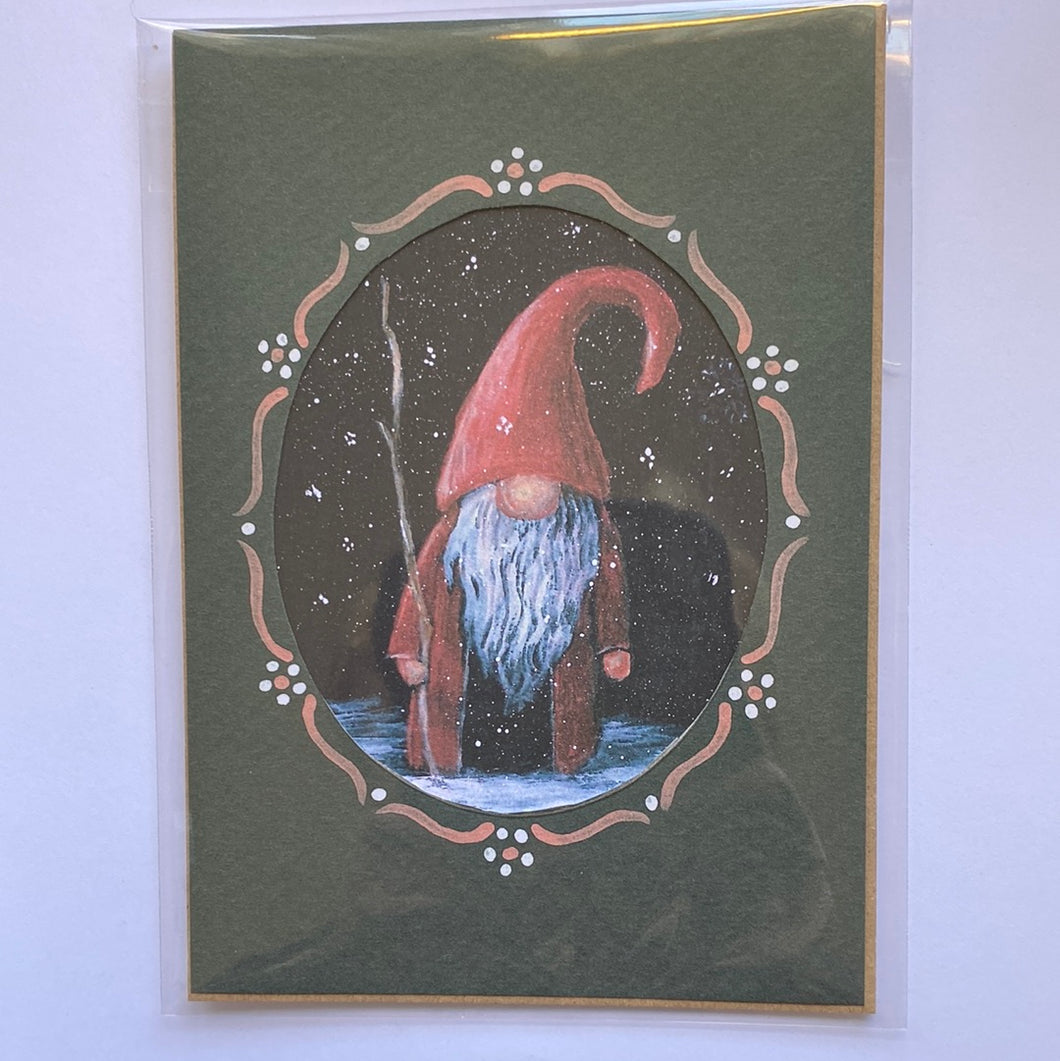 Winter gnome 5x7 matted