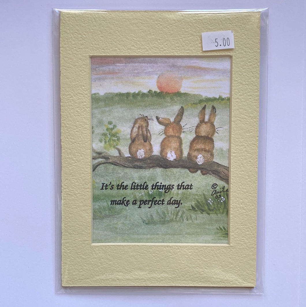 Bunny quote 5x7 matted