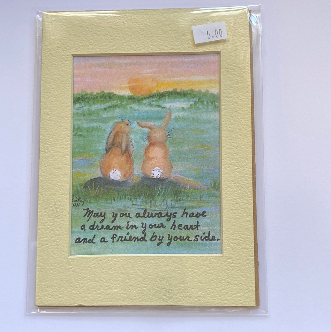 Bunny quote 5x7 matted