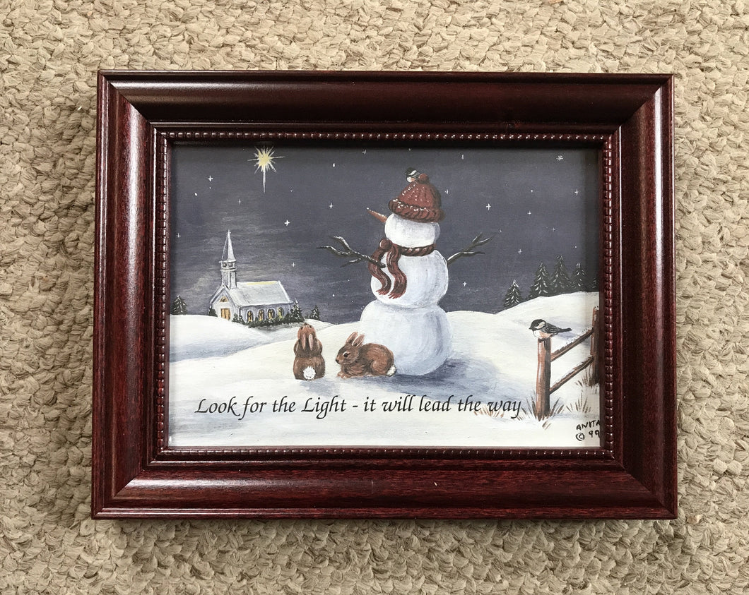 1999 snowman with quote