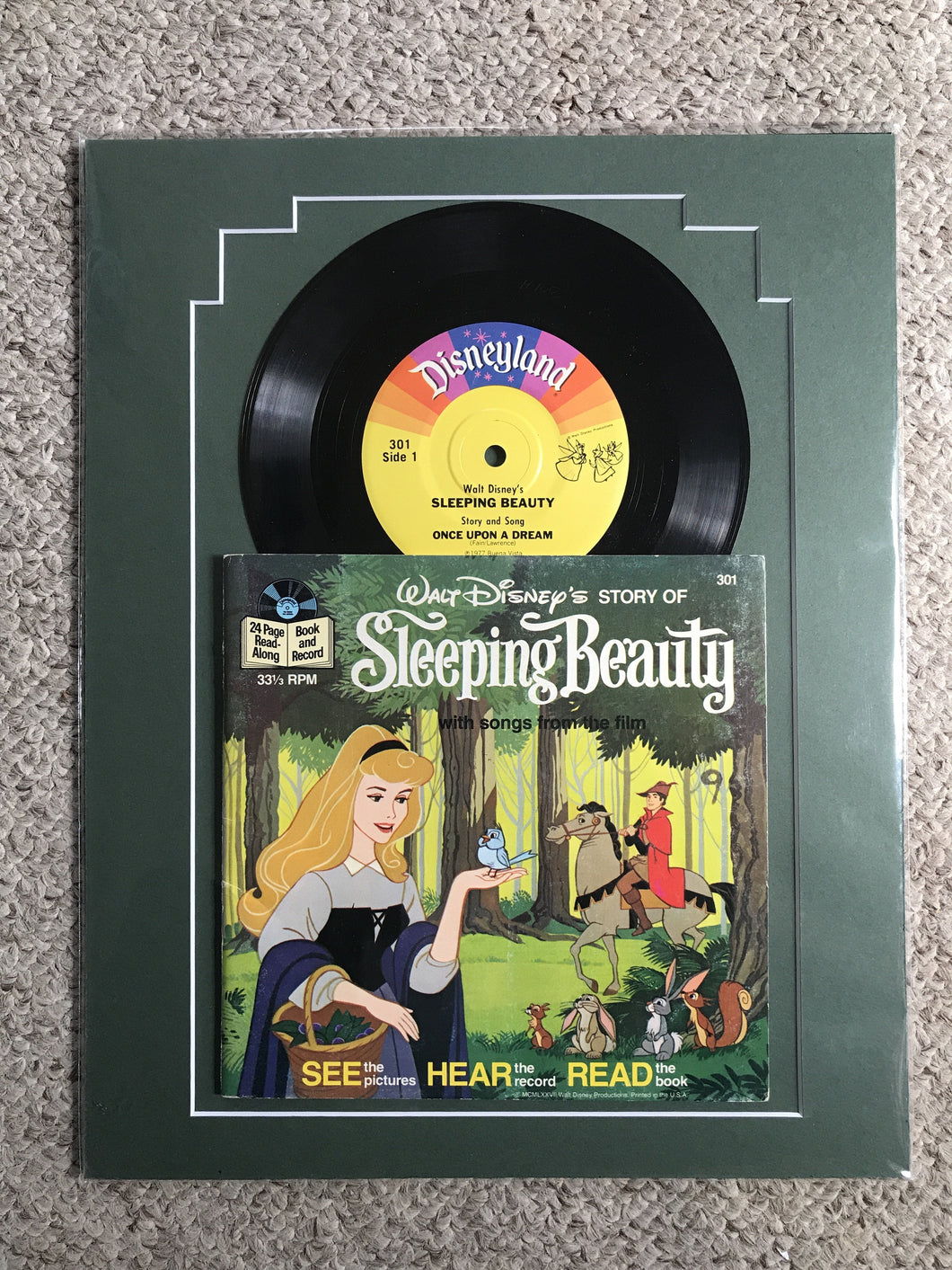 Sleeping Beauty, ready to frame 1977 record and book.