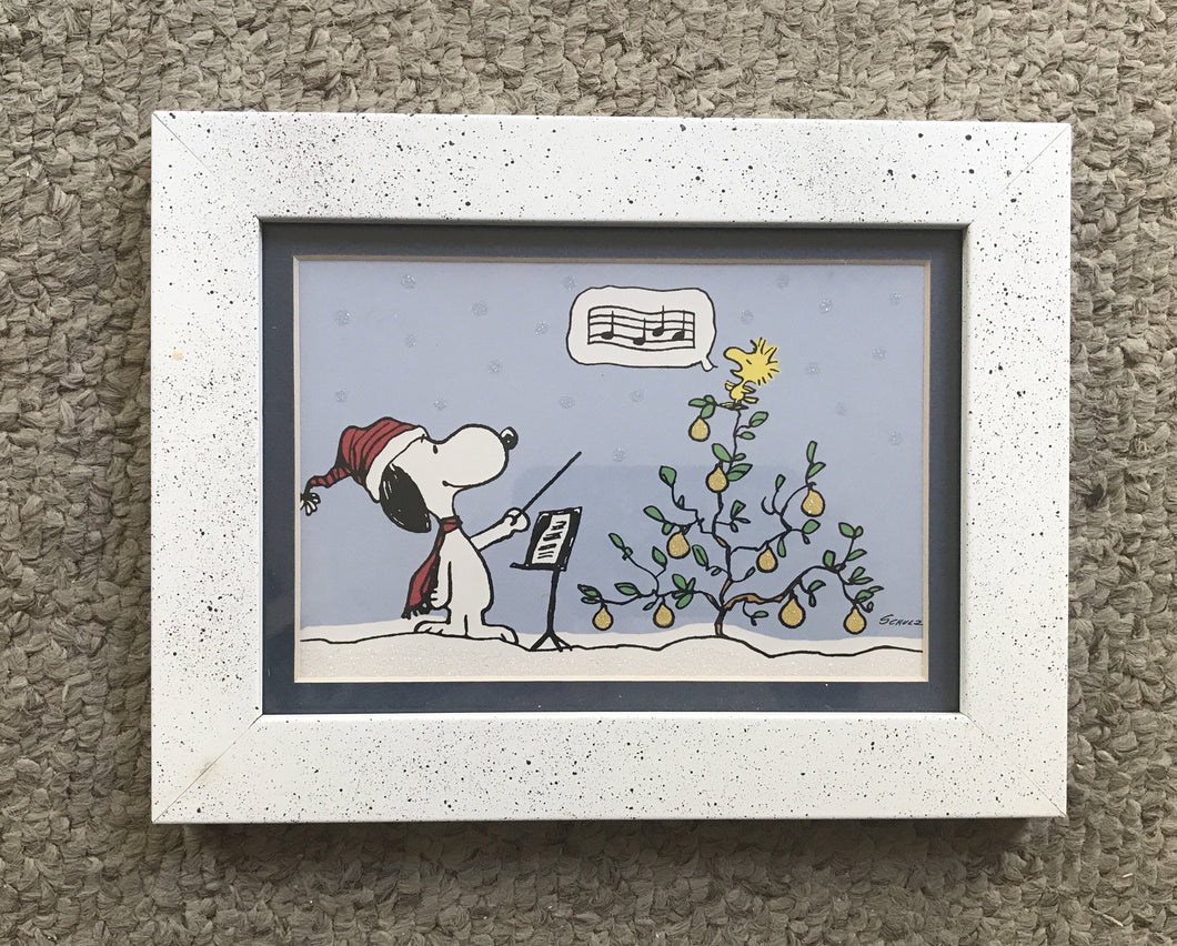 Snoopy “conductor” 5x7 framed print