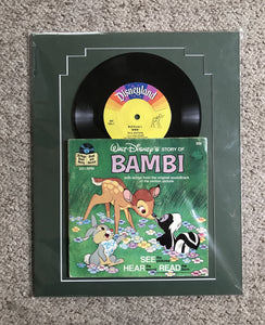 Disney’s Bambi matted record and book