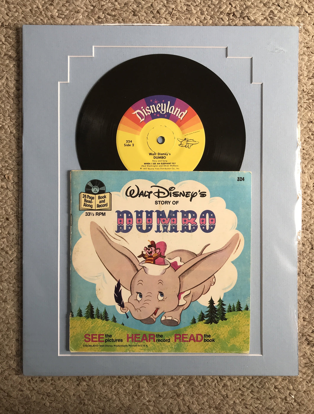 Disney’s Dumbo, record and book. 1968