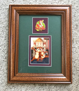 Chip & Dale framed collectors card with pin