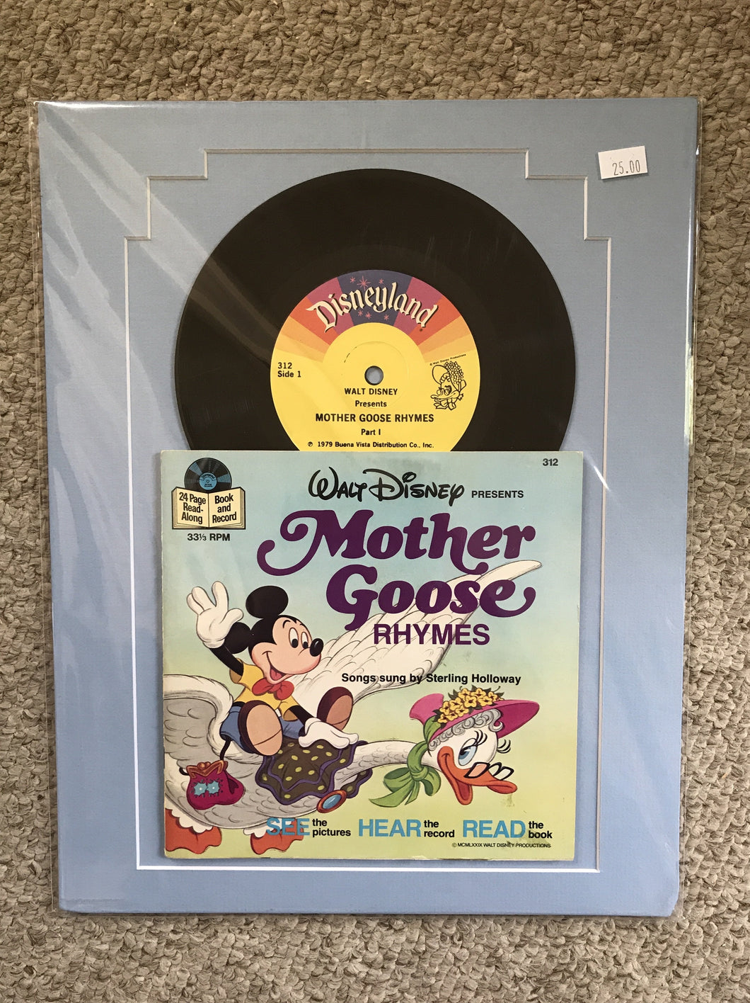 Disney’s Mother Goose vintage book and record