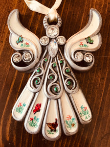 Small wren - angel ornament