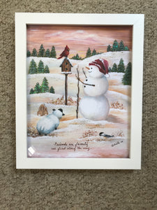 Snowman with quote 8x10”