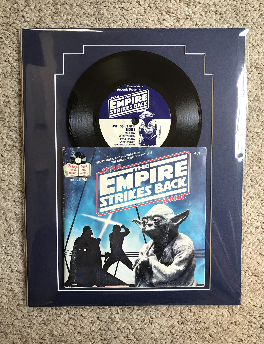 Original 1980 record and book, “the empire strikes back”
